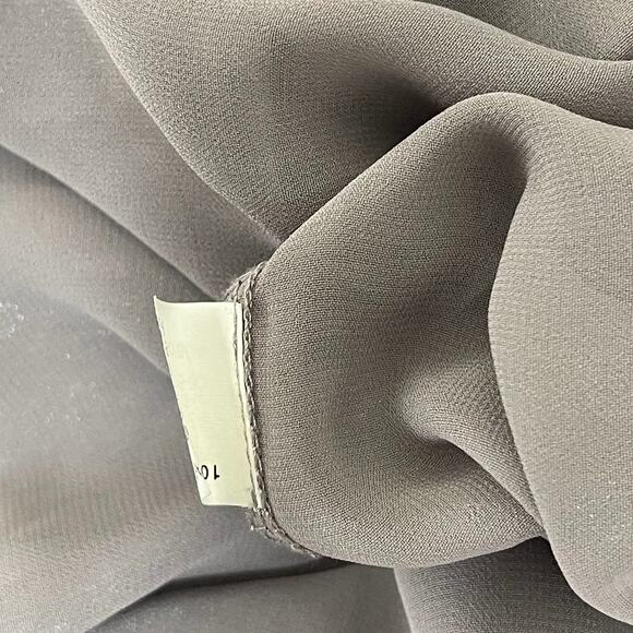 2/$30 ZARA High Low Metallic Button Down Shirt Gray Elastic Blouson Cuff #6212 - Picture 12 of 14